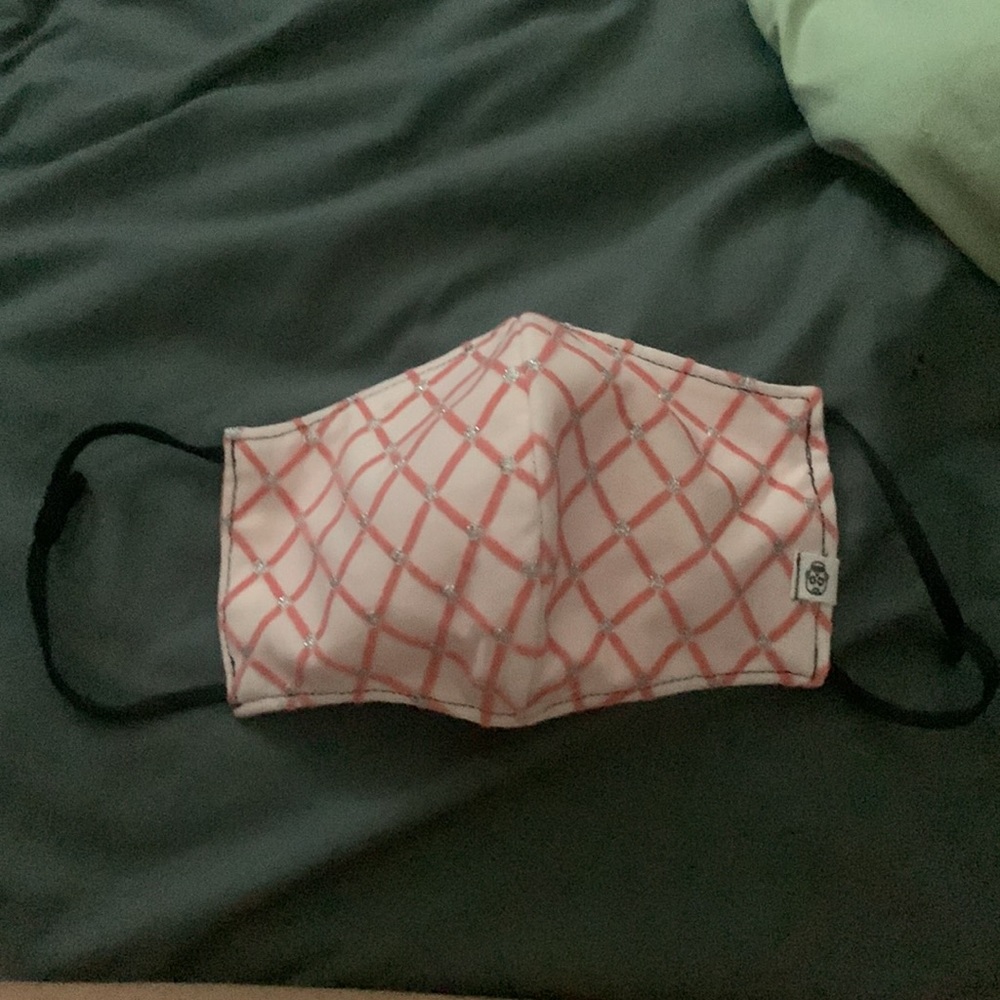 Cute Pink & Glitter Face Mask